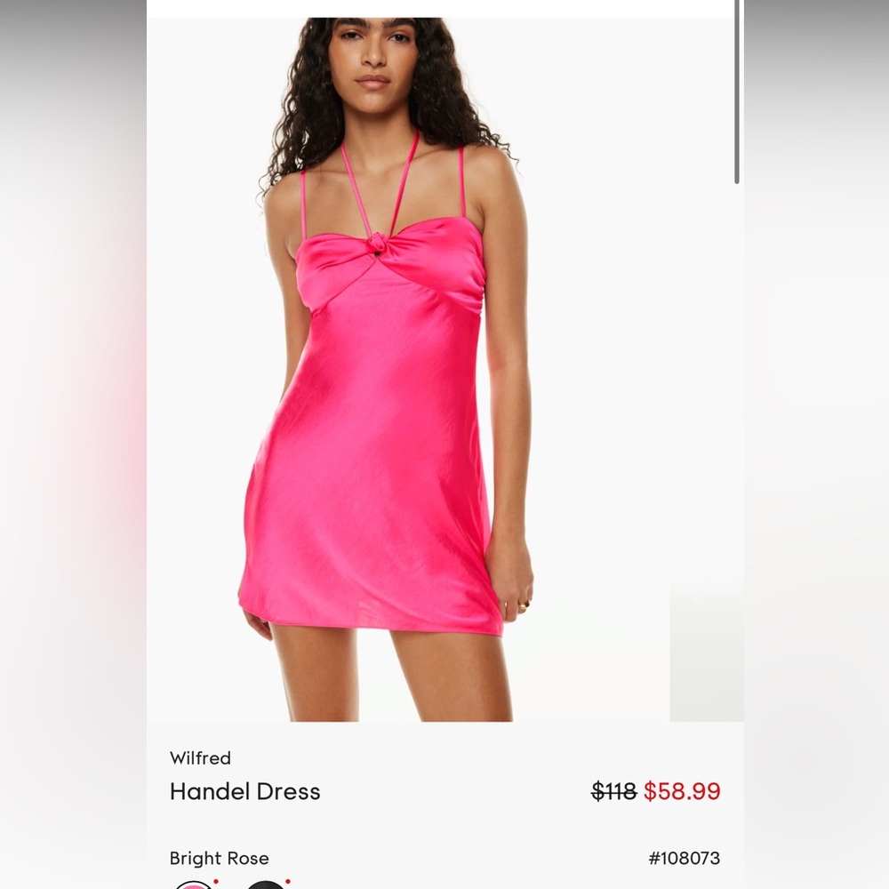 Wilfred Handel pink mini dress